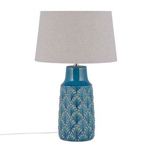 Beliani - THAYA - Tafellamp - Zeeblauw - Keramiek