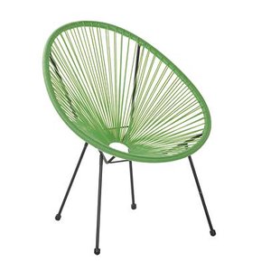 Beliani - ACAPULCO II - Tuinstoel - Groen - PE rotan