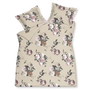 Dekbedovertrek Elegant Champagne | 200 x 200|220 cm | Wit | Beige | Roze