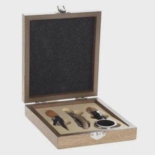 OTIX Wijnset met Luxe Kurkentrekker Bruin 15x17x4.4 cm RVS Wijn Acc... OTIX Wijnset met Luxe Kurkentrekker Bruin 15x17x4.4 cm RVS Wijn Acc...