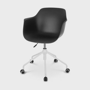 Nolon Nout-Puk Bureaustoel Zwart - met Armleuning - Wit Onderstel