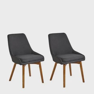 Beliani - MELFORT - Eetkamerstoel - Zwart - Polyester