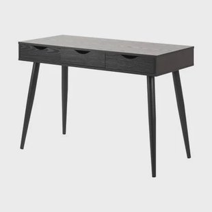 Lisomme Keet houten bureau zwart - met 3 lades - 110 x 50 cm Lisomme Keet houten bureau zwart - met 3 lades - 110 x 50 cm