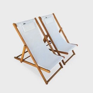 sweeek - Set van twee textileen strandstoelen