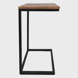 Vtw Living - Bijzettafel met Magazinehouder - Laptoptafel - Mangohout