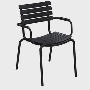 ReClips tuinstoel met armleuningen zwart