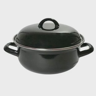 OTIX Braadpan Inductie Met deksel Emaille 6 liter 28 cm Alle Warmte...