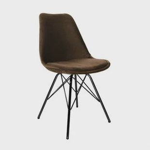 Kick kuipstoel Velvet - Koffiebruin