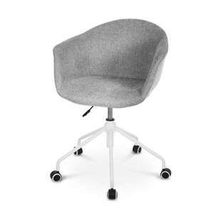 Nolon Nout-Otis Bureaustoel Donkergrijs - Armleuningen - Wit