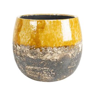 Ter Steege Bloempot Geel-Multicolour D 23 cm H 20 cm Ter Steege Bloempot Geel-Multicolour D 23 cm H 20 cm