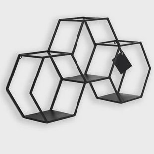 Vtw Living - Wandrek van metaal zwart - 65,5 cm