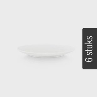 vtwonen Borden - Wit - Set van 6 - Porselein - Ø 18cm
