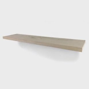 Woodbrothers Rustiek eiken zwevende wandplank 25mm mas. recht 80x14cm