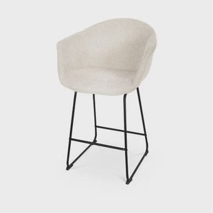 Nolon Nino-Otis Barkruk Beige - met Armleuning - Zwart - 65 cm