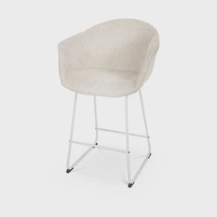 Nolon Nino-Otis Barkruk Beige - met Armleuning - Wit - 65 cm