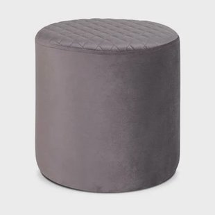 Artichok Jip Ronde Poef Velvet Ø 34 x 36 cm - Grijs