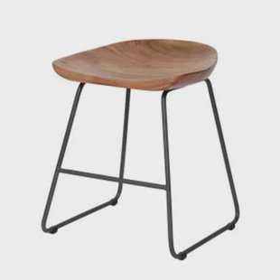 Hoyz - Houten Kruk - Bruin - Acaciahout - 2 Stuks