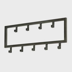 Hoyz - Kapstok Industrieel met 9 haken - Grijs - Wandkapstok 50cm