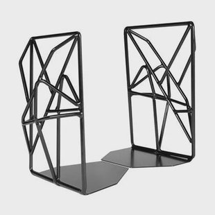 QUVIO Boekenstandaard design metaal 1 paar - Zwart QUVIO Boekenstandaard design metaal 1 paar - Zwart