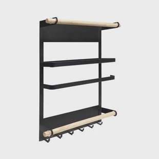 QUVIO Keukenrekje metaal met magneet - Zwart