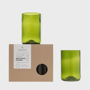 Original Home Glazen Groen M - Set Van 2