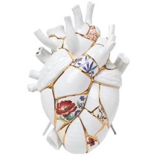 Seletti Love in Bloom hart vaas Kintsugi Seletti Love in Bloom hart vaas Kintsugi