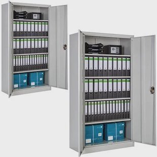 tectake® Set archiefkasten met 5 planken 180x90x40cm - Set van 2