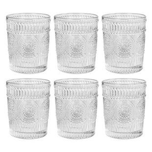 Krumble Waterglas vintage - 260 ml - Set van 6