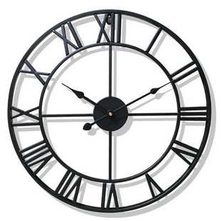 QUVIO Klassieke wandklok zwart