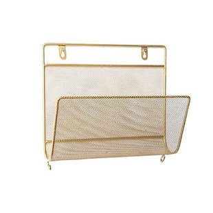 QUVIO Tijdschriften organizer wandmontage goud