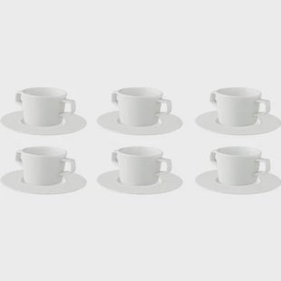 Palmer Soepkop en schotel White Delight 30 cl 10 cm Wit 6 stuks