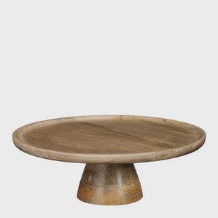 Mica Decorations Tallo Taartplateau - H10 x Ø30 cm - Lichtbruin