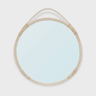 Artichok Lux Ronde Rotan Wandspiegel Ø 50 cm - Naturel