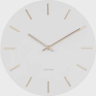 Karlsson Wandklok Charm - Wit|Goud - Ø30cm