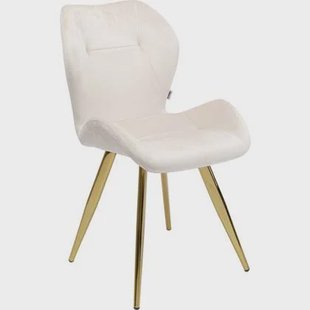 Kare Design Viva stoel - fluweel - creme