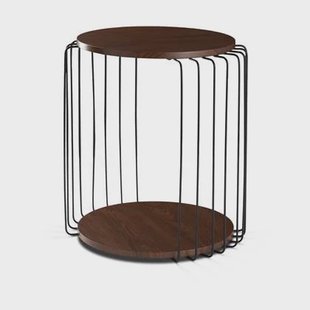 Lisomme Yuki Ronde Houten Salontafel Ø 46 cm - Walnoot