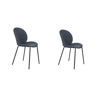 Zuiver Bonnet Stoel Grijs|Blauw - Set van 2