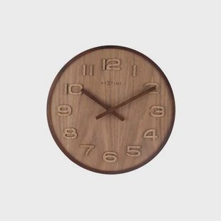 NeXtime - NeXtime - wandklok - 35 cm - Hout - Bruin - &apos;Wood Wood