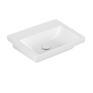 Wastafel Villeroy & Boch Subway 3.0 Met CeramicPlus Zonder Kraangat Zonder Overloop 55x44x16.5 cm Stone White