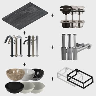 Waskomset Plieger Houston Structure Beton Dark