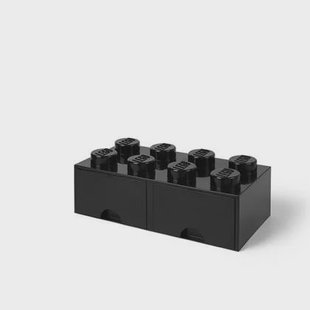Opberglade Brick 8, Zwart - LEGO