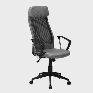 Beliani - PIONEER - Bureaustoel - Donkergrijs - Polyester