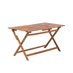 Beliani-CENTO -Tuintafel-Donkere houtkleur-140 x 75 cm-Acaciahout