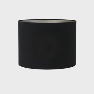 Light & Living Cilinder Lampenkap Velours - Zwart - Ø40x30cm