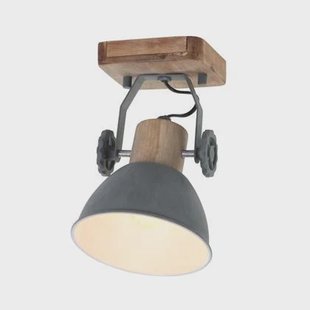 Mexlite Plafondlamp Gearwood 7968GR Grijs