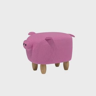 Beliani - PIGGY - Hocker - Roze - Polyester Beliani - PIGGY - Hocker - Roze - Polyester