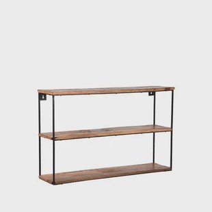 LABEL51 - Wandrek Vintage XL - Rough Mangohout - Zwart Metaal