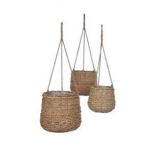 Mica Decorations Avalon Plantenmand Hangend - Set van 3 - Lichtbruin Mica Decorations Avalon Plantenmand Hangend - Set van 3 - Lichtbruin