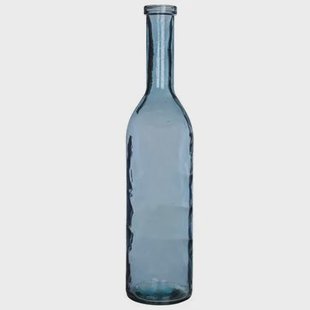 Mica Decorations Rioja Glazen Fles - H100 x Ø21 cm - Lichtblauw