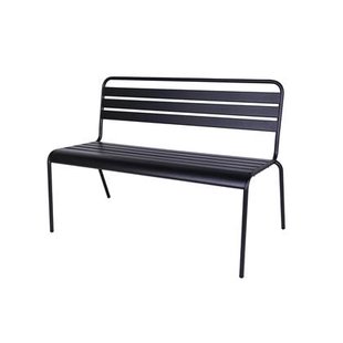 Metalen tuinbank Max 120 cm zwart